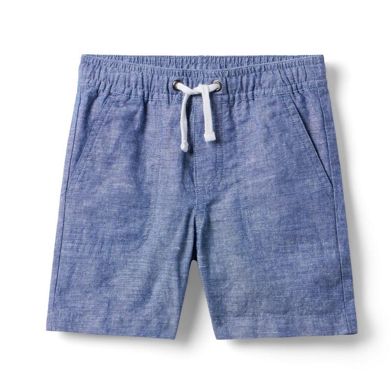 Linen-Cotton Drawstring Pull-On Short - Janie And Jack